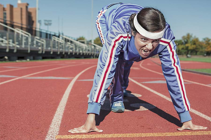 runner on starting line