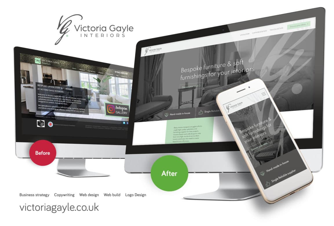 Web design for Victoria Gayle in Ramsgate